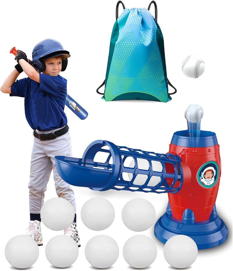 SunwyxTek T Ball Set for Kids Toddlers, Electric Automatic Baseball Pitching Machine Pitcher Machines, Tee Ball Set Baseball Tee for Kids Toddlers 3-5 5-8 3-12 - Image 1